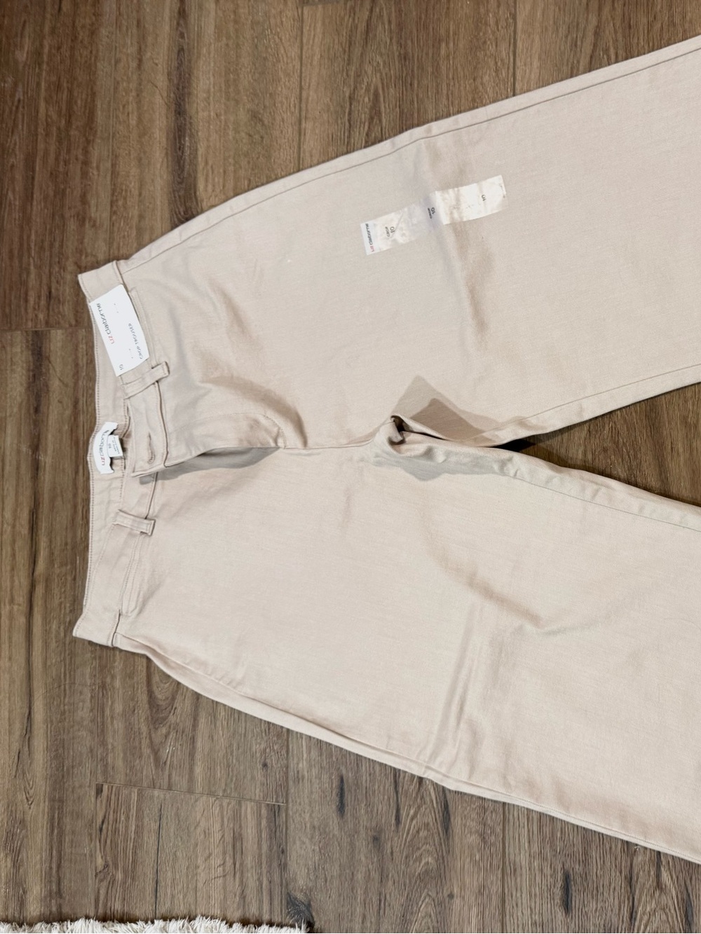 Liz Claiborne Beige Crop Trouser Chinos